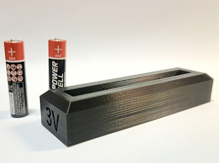 3v bateria compartimento 3volt eletrônicos 3d print model - Mito3D