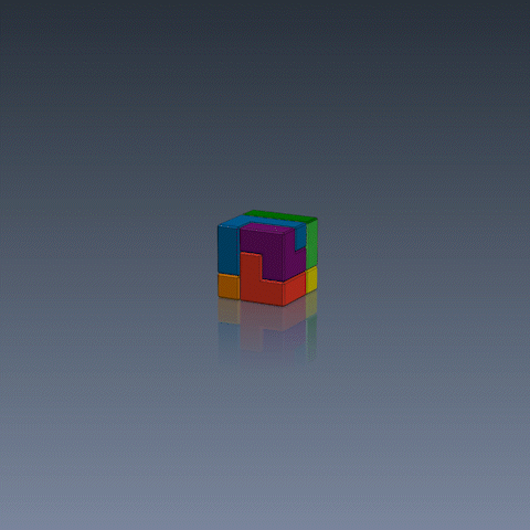 3x3x3 difícil cubo rompecabezas Mikusin cerebro juguete sólido disección divertido juego 3D print model - Mito3D