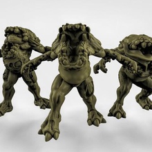 3x demons game miniature plague wargame toy 3d print model - Mito3D