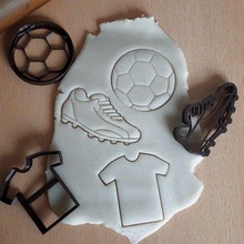 3x football soccer pack cookie cutter dough craft game futbol sports play balon jogo bonito maradona pele 3d print model - Mito3D