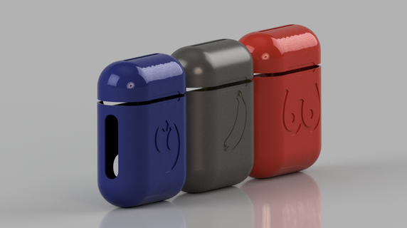 3x baskılı Airpod'lar llen aus pla mit eşsiz logolar 3d print model - Mito3D