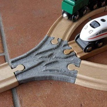 3x interruttore di legno della ferrovia vari traccia treno giocattolo brio 3d print model - Mito3D