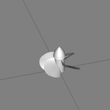 4-blade propeller art modeling 3d print model - Mito3D