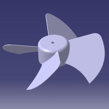 4-blade turbine 3d print model - Mito3D