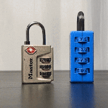 4-digit combination lock 3d print model - Mito3D