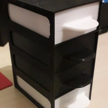 4 drawer Kutu bölücüler Çekmece depolama 3d print model - Mito3D