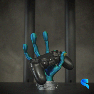 4-finger alien hand controller holder ufo home decor 3d print model - Mito3D