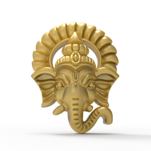 4 sizes Ganesha visage bijoux ganesh art ganapati ganesha face 3D print model - Mito3D