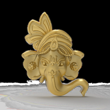 4 sizes pagri ganesha cara joalheria ganesh pendant arte ganapati face 3d print model - Mito3D