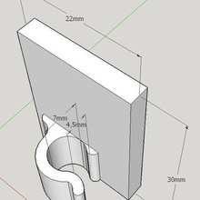 45 - 7mm cable hose clip home replacement parts 3d print model - Mito3D