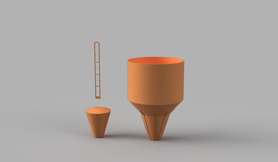 45l oil cone con 3dkma cap stick plug level fluid 3d print model - Mito3D