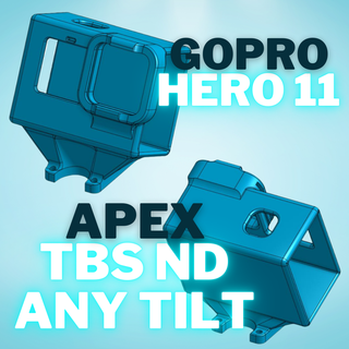 40 deg impulserc apex gopro hero 11 mount impulse rc fpv drone tbs team black sheep nd filter 40deg 3d print model - Mito3D