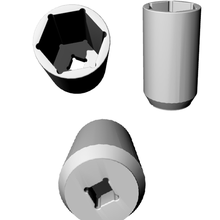 40 mm hexagon socket tool pvc-u fitting 3d print model - Mito3D