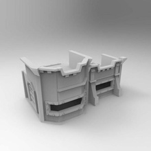 40k bunker paredes mártir remixada jogo brinquedo de acessórios warhammer wargame terreno tampo mesa 3dprintable 3d print model - Mito3D