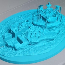 40k fliegend Base Tyranid Landschaft v1 3d print model - Mito3D