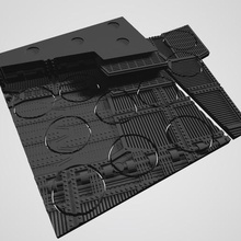 40k industrial bases mesa guerra magnético bandeja inserir 10 32mm martelo jogo base miniaturas exibição 3d print model - Mito3D