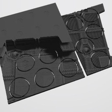 40k industrial bases mesa guerra magnético bandeja inserir 10 32mm martelo jogo base miniaturas exibição infinidade 3d print model - Mito3D