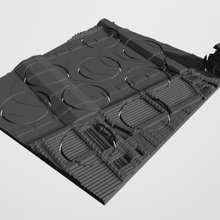 40k industrial bases mesa guerra magnético bandeja inserir 10x 32mm esquerda martelo jogo base miniaturas exibição infinidade 3d print model - Mito3D