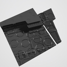 40k industrial bases - tablewar magnetic tray insert 15 25mm middle warhammer wargame base miniatures display 3d print model - Mito3D
