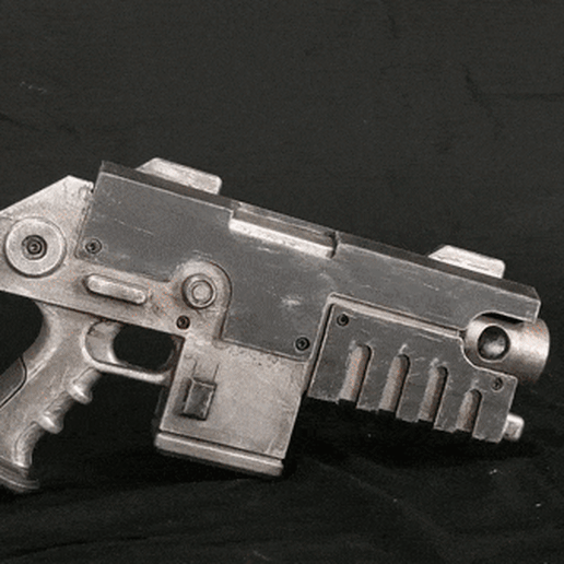 40k primaris pesado tornillo pistola juego cosplay apuntalar espacio marina cedazo martillo guerra juguete 3D print model - Mito3D
