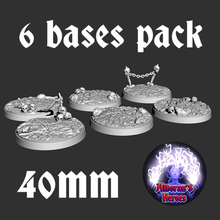 40mm bases pack miniature table jeu guerre Jeu marteau role playing donjons dragons plateau loisir rpg personnage archer ensemble voleur 3d print model - Mito3D