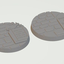 40mm cobbled bases tombstomes mordheim fantasy cursed city warhammer base 3d print model - Mito3D