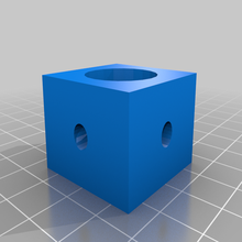 40mm cubo 20mm agujero centrar 5mm agujeros lados 3d print model - Mito3D