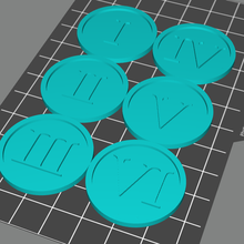 40mm roman numeral objective markers 3d print model - Mito3D