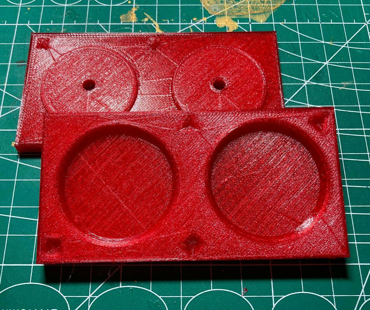 40mm x2 sprue goo base mold  3D print model - Mito3D