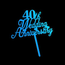 40th düğün yıldönümü Sanat kek topper kutlama 40 Parti evlilik 3d print model - Mito3D