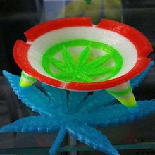 420 smoking weed leaf ashtray home household pot ash tray ashes 3d print model - Mito3D