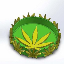 420 weed leaf smoking ashtray home household tray smoke kush ashes ash 3d print model - Mito3D