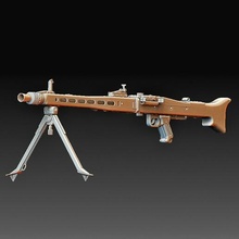 42 Mashinegun Waffen Kunst Gadget Kugel poly 3d print model - Mito3D