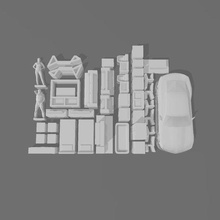 42 muebles 1 100 Maquetas arquitectura mimari insanlar Sanat oyuncak kişi düşük poli nesne shool playmobilhome sala cama yatak odası diyorama komedyen ba 3d print model - Mito3D