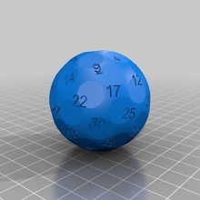 44 sided die game customized dice 3d print model - Mito3D