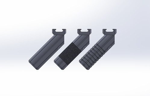 45 degré poignée outils airsoft ris rail tactique 3d print model - Mito3D
