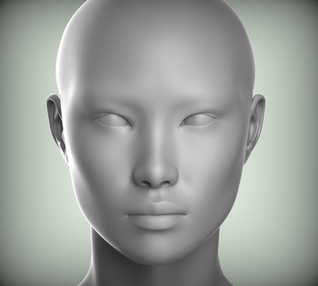 4 3d testa viso femmina carattere donne adolescente ritratto Bambola low poly modello arte occhio anatomia corpo Calvo umano maschio aquila animali scultura realistico fantasia 3d print model - Mito3D