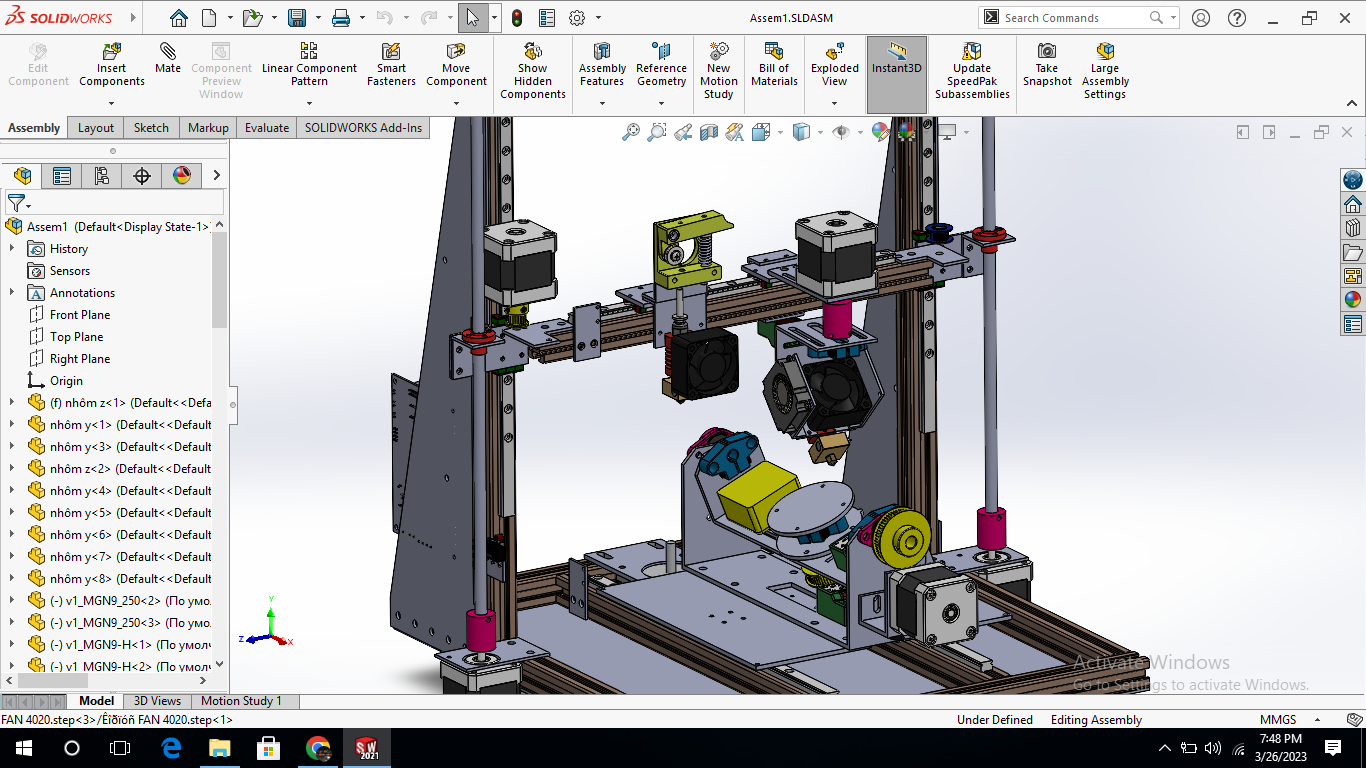 4 eksen yazıcı makine 3D print model - Mito3D
