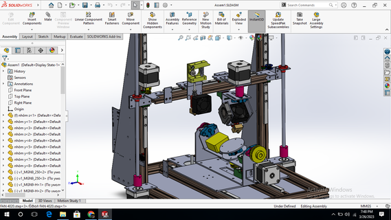 4 axis printer machine 3d print model - Mito3D