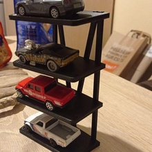 4 car stack hotwheels toy display stl 3d printed shelf 3d print model - Mito3D