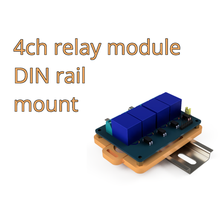 4 ch relay module din rail mount tool 35mm board electronics 3d print model - Mito3D