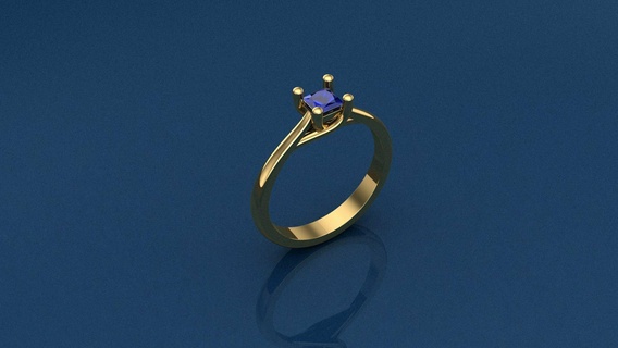 4 corners stone ring fancy rings man jewelry design best diamond engagement wedding gold good great printable precious fashion sapphire shining gem 3d print model - Mito3D