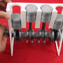 4 silindirli motor hazır yazdırın gadget silindir diy araba 3d print model - Mito3D