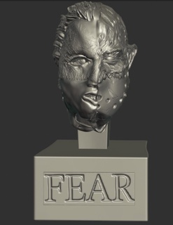 4 faces fear freddy micheal myers leatherface jason nightmare elm st friday horror halloween scary bust face kill 3d print model - Mito3D