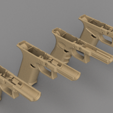4 glock molduras 3d imprimível stl arquivos ferramenta pistola arma fogo g17 glock17 3d print model - Mito3D