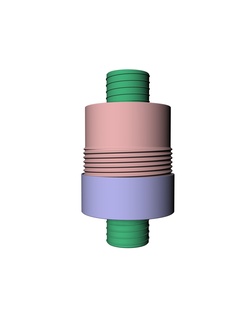 4 pollici linea aria filtro camera purificatore piccolo medio circolare hepa filtri carbonio attivo calore scambiatore ac Fai hvac 3d print model - Mito3D