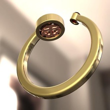 4 trevo do anel de diamantes impressão 3d modelo jóias a moda envolver-se presente esposa weding t ouro diamante jewerly 3d print model - Mito3D