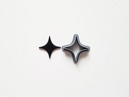 4 appuntito stella argilla taglierina impostato scintillio polimero mini piccolo cielo tema galassia cosmico celeste 3d print model - Mito3D