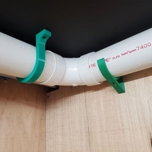 4 pvc tubo parentesi soffitto parete montare attrezzo staffa polvere collezione negozio vaac 3d print model - Mito3D