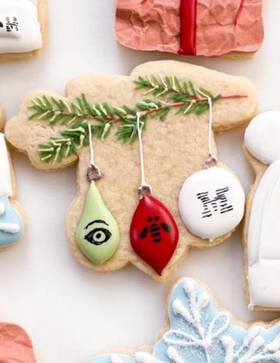 4 tamanhos natal feriado enfeites bugigangas pinho galho afiado corte arestas casa biscoito cortador biscoitos bolacha enfeite árvore decorações 3d print model - Mito3D